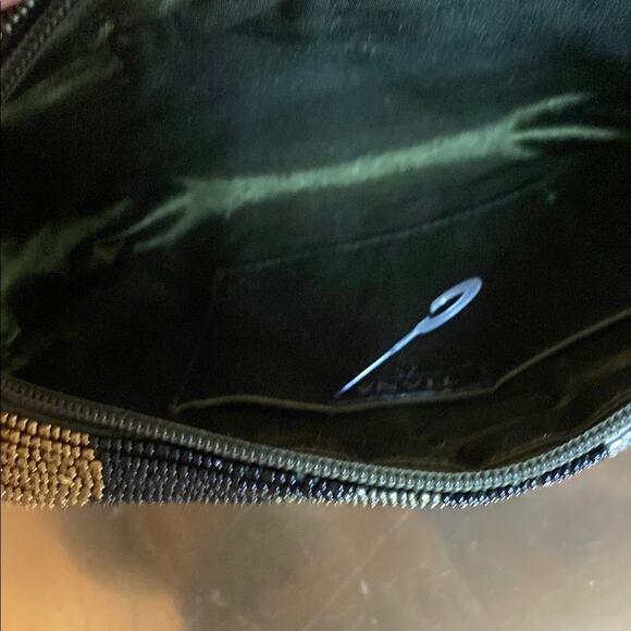 Hand Beaded Tiger Crossbody Bag Camo 7”x6”x2” w/ 23” Drop Zipper Tiana - Picture 11 of 13